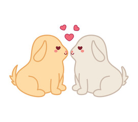 Cute dog couple