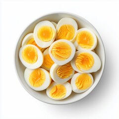 Boiled Egg Slices: Healthy Protein Snack Photography