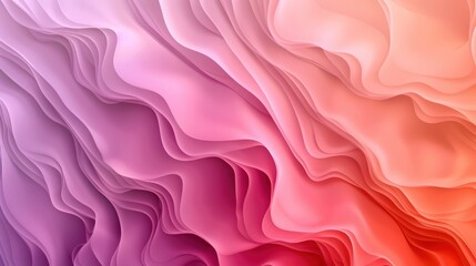 Obraz premium A seamless gradient banner transitions from rich coral to calming lavender, creating a tranquil, harmonious, and modern design with a refined elegance.