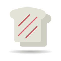 Bread, Toast vector icon. Fast food sign