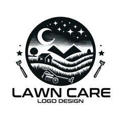 Obraz premium Lawn Care Vector Logo Design