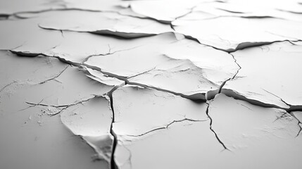 A detailed close-up of a cracked earth surface, symbolizing the effect of extreme arid conditions and environmental challenges, highlighting a stark natural reality.