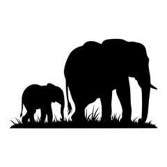 Fototapeta premium Minimal Elephant Silhouette