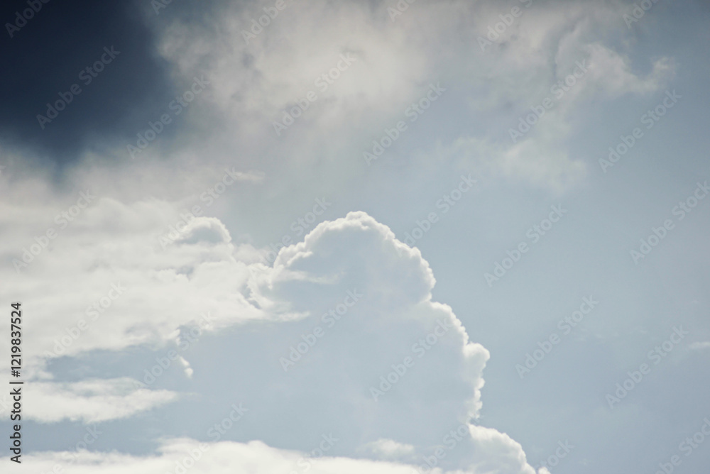 Canvas Prints close up of moody clouds turn grey before rain