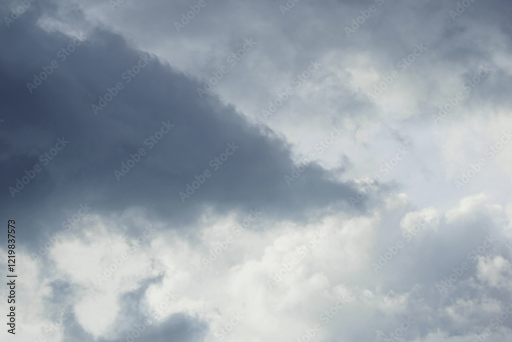 Canvas Prints close up of moody clouds turn grey before rain