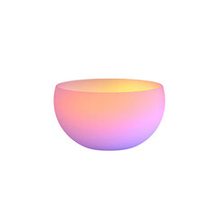 Abstract Pastel Gradient Bowl, Empty Container, Soft Lighting