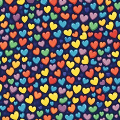 multicolor hearts pattern of valentine background