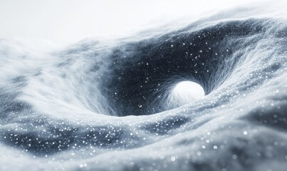 Fototapeta premium Starry vortex, celestial tunnel, swirling nebula.
