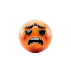 3D Render of a Weeping Emoji, Intense Sadness, Emotional Distress