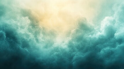 Turquoise and White Watercolor Gradient Soft Abstract Background with Gentle Light and Airy Feel