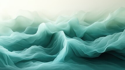 Obraz premium Emerald Green Gradient Watercolor Background with Jade Texture and Dreamy Light Reflections