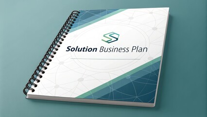 Spiral-Bound Solution Business Plan Teal and White Network Design, Business Strategy Business Planning, Strategic Planning