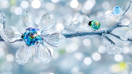 Fototapeta premium Colorful crystal flower