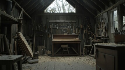 Rustic Carpenter's Workshop: A Timeless Craftsman's Haven
