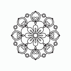 abstract floral mandala design