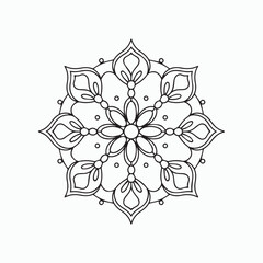 abstract floral mandala design