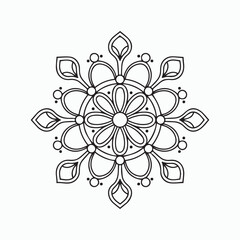 abstract floral mandala design