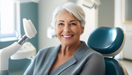 Generated image senior woman at the dentist 59202.jpg, Firefly senior woman at the dentist