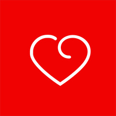Heart logo design with number nine.