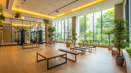 A modern rehabilitation facility with advanced 