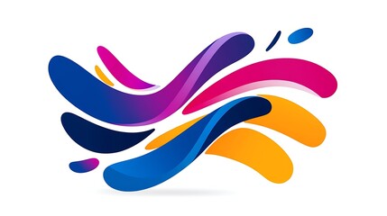 Obraz premium Abstract Colorful Fluid Wave Background Design