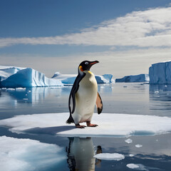 Fototapeta premium penguin in polar regions
