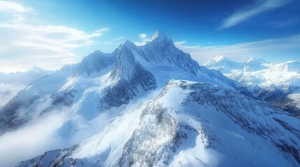 Obraz premium Glacier top view, beautiful background.