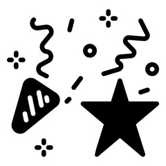 Star icon, glyph icon style