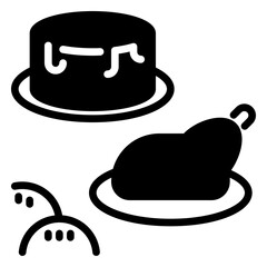 food icon, glyph icon style