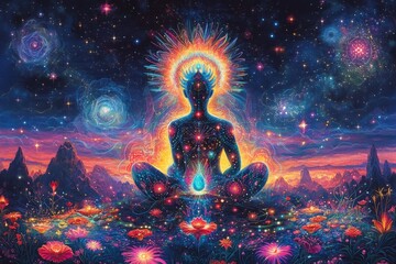 Cosmic Being in Meditative Pose