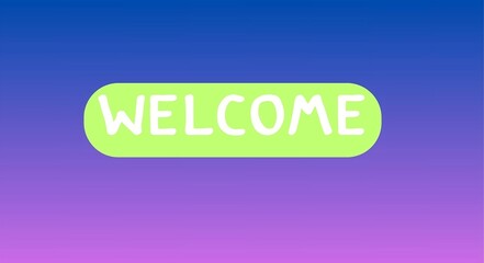 A digital illustration of a green rounded rectangle with the word 