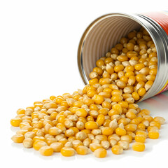 corn spilling out of a can