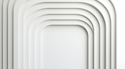 Fototapeta premium Abstract White Layers with Smooth Curves and Soft Shadows