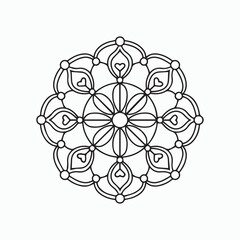 abstract floral mandala design