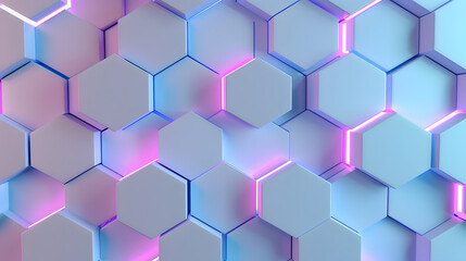 Minimal abstract background hexagon pattern, generative ai