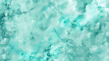 Mint marble watercolor background in soothing turquoise tones, generative ai