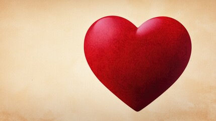 Heart symbolizing love digital art romantic theme soft background close-up view positive emotions