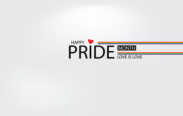 Fototapeta premium Love is Freedom Happy Pride Month Design