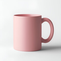 A plain, light pink mug on a white background. Perfect for your design mockups or branding projects.