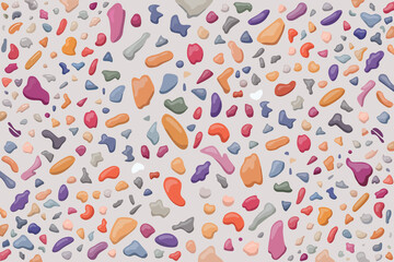 An abstract terrazzo motif background filled with colors.