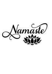 Namaste SVG Design with Lily Illustration – Elegant and Spiritual Artwork for T-Shirts, Tote Bags, Mugs, and Personalized Gifts