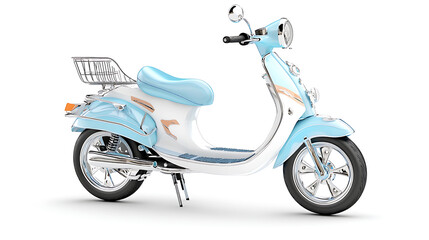 Obraz premium Vector illustration of a vintage scooter isolated on white background