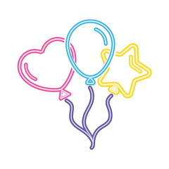 glowing balloons helium neon