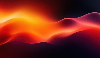 Abstract Gradient Background Smooth Vibrant Orange Red Black Soft Lighting Dreamy Minimalistic Design