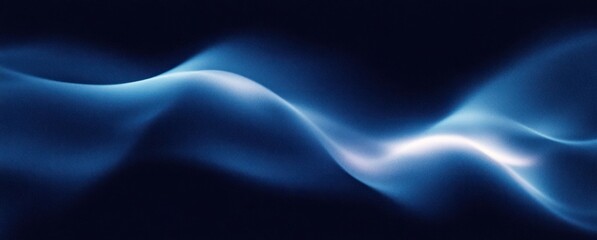 Deep Navy Blue Abstract Art Smooth Flowing Gradient Texture with Grainy Noise and Glowing Light