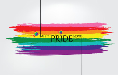 Proudly Together Happy Pride Month Design