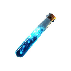Mystical Blue Energy in Glass Test Tube - Science Fiction Concept