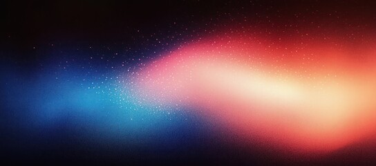 Obraz premium Abstract Gradient Background with Blue Red Orange Glow Grainy Texture for Retro Music Party Festival Design