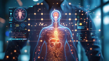 High-Tech Visualization of the Human Body with Medical Data Interface