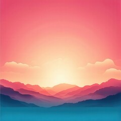 Obraz premium the AI Image Generator, Colorful Sunset Over Abstract Layers